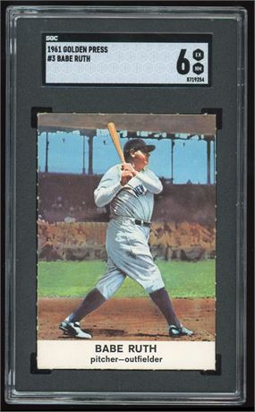 1961 Golden Press #3 Babe Ruth SGC 6 EXMT