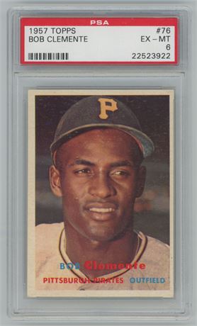 1957 Topps #76 Roberto Clemente PSA 6 EXMT
