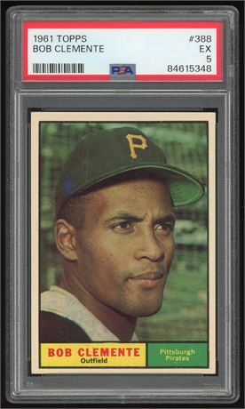 1961 Topps #388 Roberto Clemente PSA 5 EX