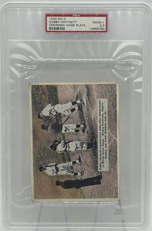 1936 R312 Gabby Hartnett & Cochrane PSA 2.5 GOOD+ Total PSA Pop 9
