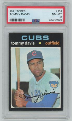 1971 Topps #151 Tommy Davis PSA 8 NMMT