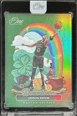 2022-23 Panini One and One #2 Jayson Tatum Downtown Case Hit SSP
