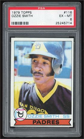 1979 Topps #116 Ozzie Smith RC PSA 6 EXMT