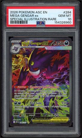 2026 Pokemon ASC EN Mega Gengar ex Special Illustration Rare PSA 10