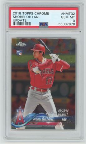 2018 Topps Chrome Update Shohei Ohtani RC PSA 10 GEM MINT