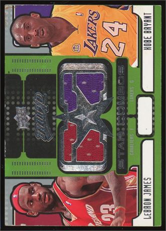 2008 Upper Deck MVP Star Combos LeBron James/Kobe Bryant Game-Used Jersey
