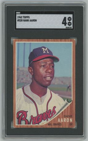 1962 Topps #320 Hank Aaron SGC 4 VGEX