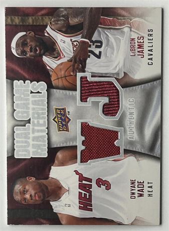 2009 Upper Deck Dual Game Materials Dwyane Wade/LeBron James Game Used Patches