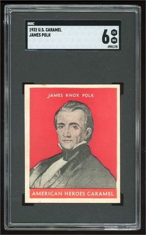1932 US Caramel Presidents James Polk Red SGC 6 EXMT