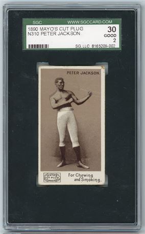1890 N310 Mayo Cut Plug Boxing Peter Jackson Prizefighters SGC 2 GOOD