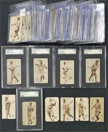 1919 Zee-Nut Baseball NEAR Complete Set (139-144) Low Grade w/ Var & Driscoll