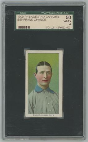 1909 E95 Philadelphia Caramel Frank Chance SGC 4 VGEX