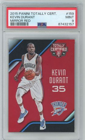 2015 Panini Totally Certified #159 Kevin Durant Mirror Red PSA 9 MINT