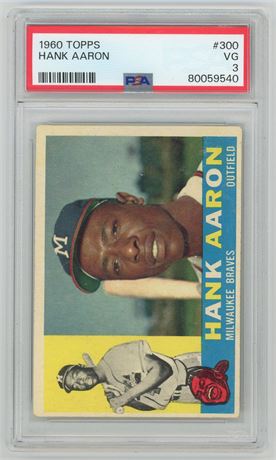 1960 Topps #300 Hank Aaron PSA 3 VG