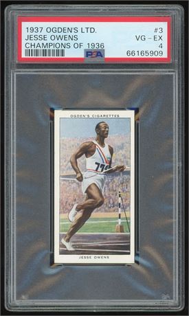 1937 Odgen's LTD #3 Jesse Owens Champions of 1936 PSA 4 VGEX
