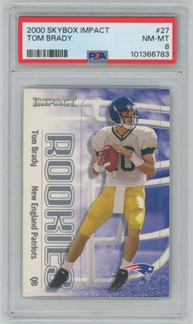 2000 Skybox Impact #27 Tom Brady RC PSA 8 NMMT