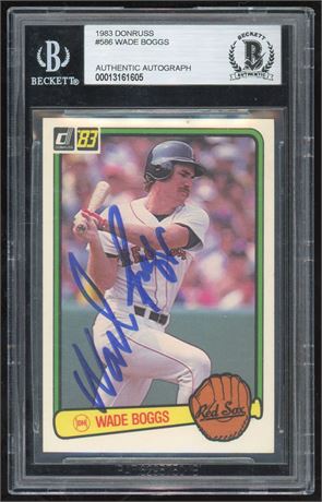 1983 Donruss #586 Wade Boggs RC BGS Authentic Auto