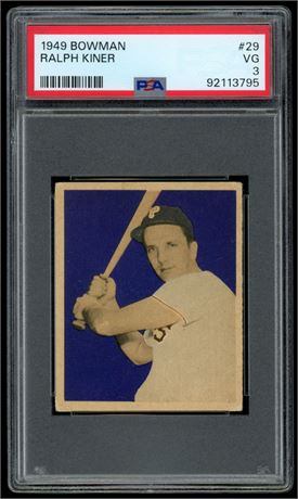 1949 Bowman #29 Ralph Kiner PSA 3