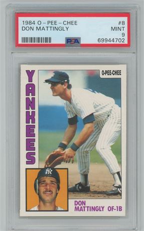 1984 O-Pee-Chee #8 Don Mattingly RC PSA 9 MINT