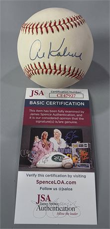 Al Kaline Autographed Official American League Bobby Brown Era Baseball JSA