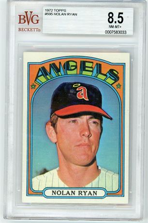 1972 Topps #595 Nolan Ryan BVG 8.5 NMMT+ READ