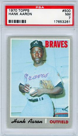 1970 Topps #500 Hank Aaron PSA 7 NM
