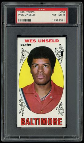 1969 Topps #56 Wes Unseld RC PSA 8 NMMT