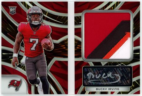 2024 Panini Spectra Bucky Irving RPA 32/40 Booklet w/ 4 Color Patch