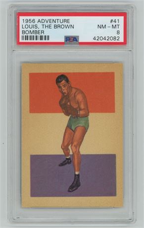1956 Adventure Joe Louis, The Brown Bomber PSA 8 NMMT SHARP!