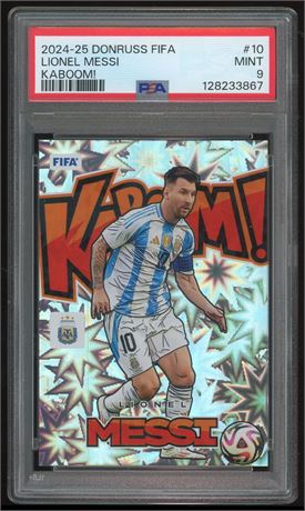 2024 Donruss Fifa #10 Lionel Messi Kaboom! PSA 9 MINT