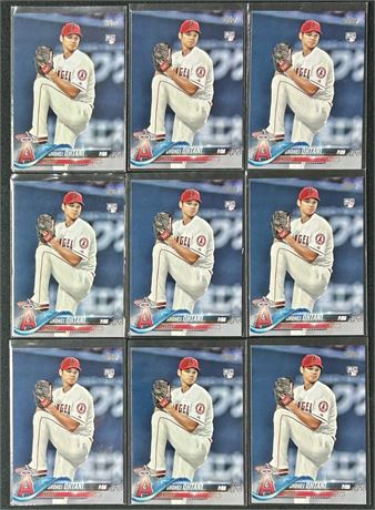 2018 Topps #700 Series 2 Shohei Ohtani RC Pitching Lot (9)