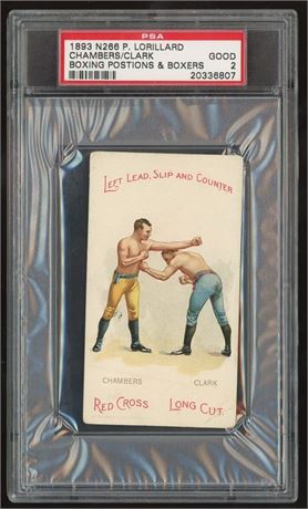 1893 N266 P. Lorillard Chambers & Clark Boxing Positions & Boxers PSA 2 GOOD