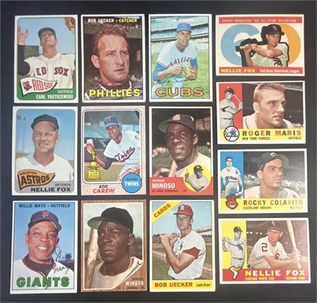 1960-1968 Topps Baseball Stars Lot (13) EX+ AVG READ