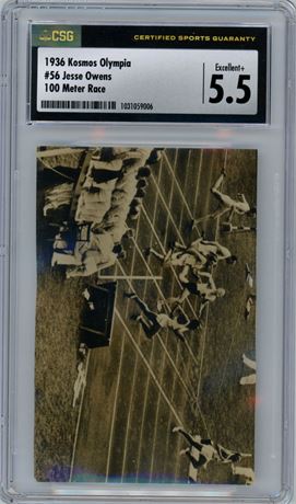 1936 Kosmos #56 Jesse Owens RC 100 Meter Race CSG 5.5 EX+
