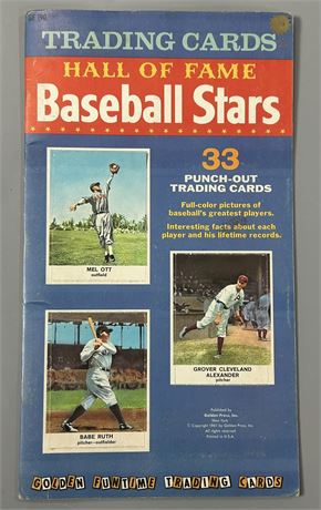 1961 Golden Press Booklet Complete set of 33 Intact cards including Ruth & Cobb