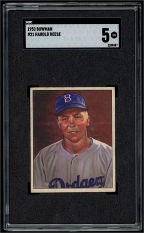 1950 Bowman #21 Pee Wee Reese SGC 5