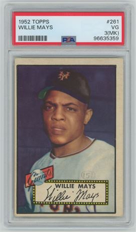 1952 Topps #261 Willie Mays PSA 3 (MK)  Nice color