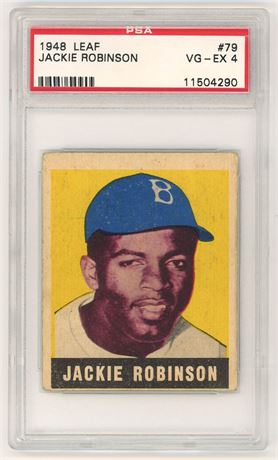 1948 Leaf #79 Jackie Robinson RC PSA 4 VGEX Beauty