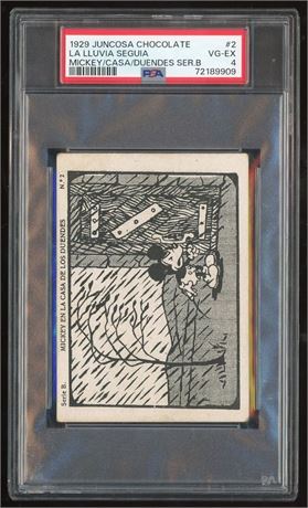 1929 Juncosa Chocolate #2 Mickey/Casa/Duendes Ser B LA Lluvia Seguia PSA 4 VGEX