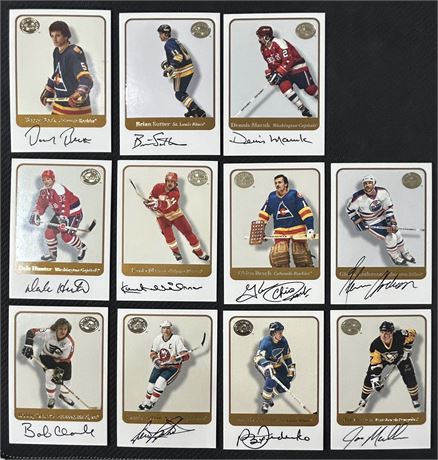 2001 Fleer Greats of the Game Hockey Auto Lot (11) w/ Clarke