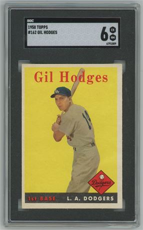 1958 Topps #162 Gil Hodges SGC 6 EXMT