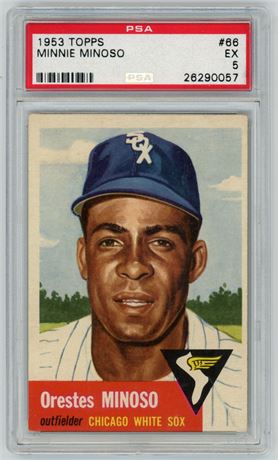 1953 Topps #66 Minnie Minoso PSA 5 EX