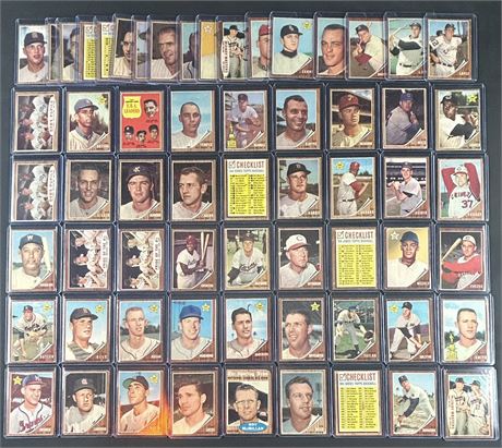 1962 Topps Baseball Lot (60+) VG+ AVG