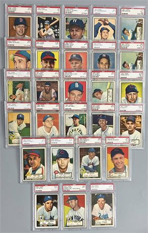 1952 Topps Avg PSA 5 Lot (27) w/ Berra, Pafko, Sain (READ)