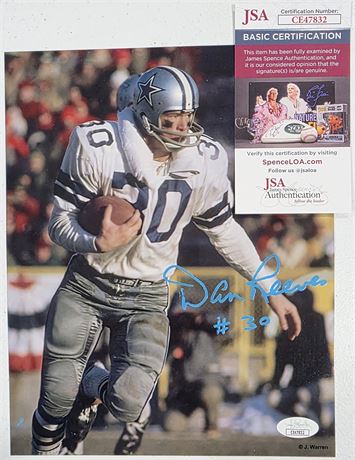 Dan Reeves Signed 8x10 Photo JSA