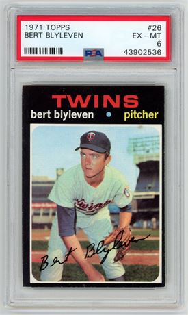 1971 Topps #26 Bert Blyleven RC PSA 6 EXMT