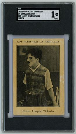 1920s Chocolates Eduardo Pi #5 Charlie Chaplin SGC 1 POOR Pop 1 Highest