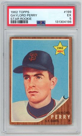 1962 Topps #199 Gaylord Perry RC PSA 5 EX