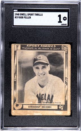 1948 Swell Sport Thrills #19 Bob Feller SGC 1 POOR