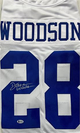 Darren Woodson XL Autographed Pro Style White Football Jersey Beckett